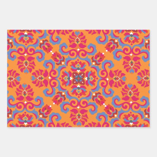 Scandinavische folklapkunst Pattern Wrapping Paper (Voorkant 2)