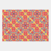 Scandinavische folklapkunst Pattern Wrapping Paper (Voorkant)