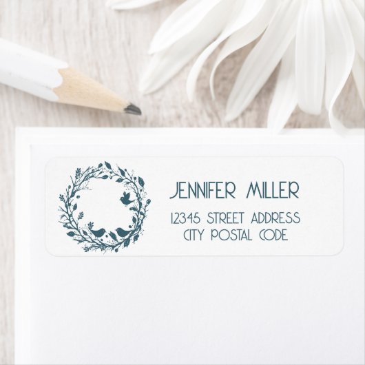 Scandinavische folklore krans etiket (Insitu)