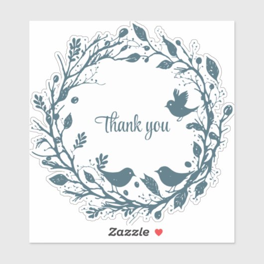 Scandinavische folklore krans sticker (Vel)