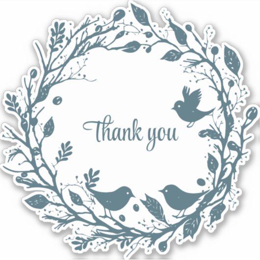 Scandinavische folklore krans sticker (Voorkant)