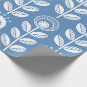 Scandinavische folklusbloemen - naadloze bloem cadeaupapier (Hoek)