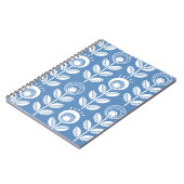 Scandinavische folklusbloemen - naadloze bloem notitieboek (Linkerzijde)