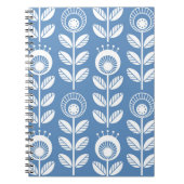 Scandinavische folklusbloemen - naadloze bloem notitieboek (Voorkant)