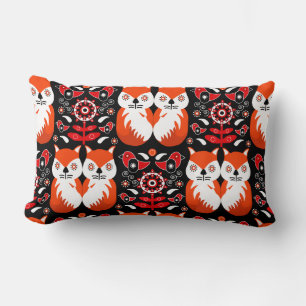 Scandinavische Fox Folk Art Kussen