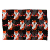 Scandinavische Fox Folk Art Kussensloop (Voorkant-Links)