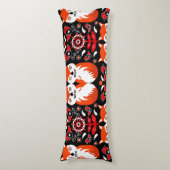 Scandinavische Fox Folk Art Lichaamskussen (Voorkant Verticaal)