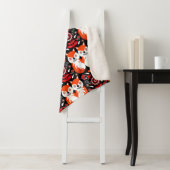 Scandinavische Fox Folk Art Sherpa Deken (In situ)