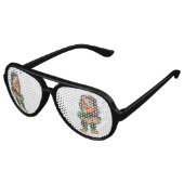Scandinavische Funny Troll Illustratie Waterverf Aviator Zonnebril (Gekanteld)