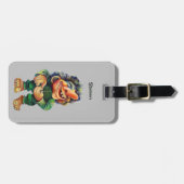 Scandinavische Funny Troll Illustratie Waterverf Bagagelabel (Voorkant horizontaal)