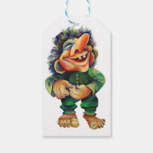 Scandinavische Funny Troll Illustratie Waterverf Cadeaulabel (Achterkant)