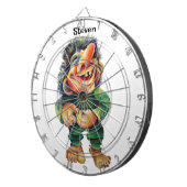 Scandinavische Funny Troll Illustratie Waterverf Dartbord (Voorkant Rechts)