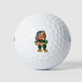 Scandinavische Funny Troll Illustratie Waterverf Golfballen (Voorkant)