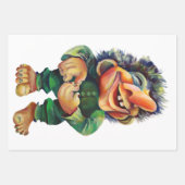 Scandinavische Funny Troll Illustratie Waterverf Inpakpapier Vel (Voorkant 3)