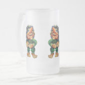 Scandinavische Funny Troll Illustratie Waterverf Matglas Bierpul (Voorkant links)