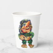 Scandinavische Funny Troll Illustratie Waterverf Papieren Bekers (Achterkant)
