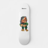 Scandinavische Funny Troll Illustratie Waterverf Persoonlijk Skateboard (Voorkant)