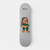 Scandinavische Funny Troll Illustratie Waterverf Persoonlijk Skateboard (Voorkant)