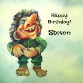 Scandinavische Funny Troll Illustratie Waterverf Raamsticker (Vel 3)