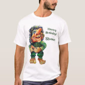 Scandinavische Funny Troll Illustratie Waterverf T-shirt (Voorkant)