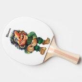Scandinavische Funny Troll Illustratie Waterverf Tafeltennisbatje (Zijkant)