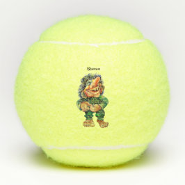 Scandinavische Funny Troll Illustratie Waterverf Tennisballen