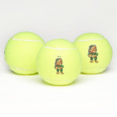 Scandinavische Funny Troll Illustratie Waterverf Tennisballen (Multi)