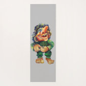 Scandinavische Funny Troll Illustratie Waterverf Yogamat (Achterkant)