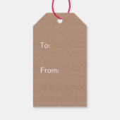 Scandinavische gebouwen op Kraft Gift Label Cadeaulabel (Achterkant)