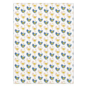 Scandinavische Gele & Blauwe Grappige Kuikens Pase Tafelkleed (Voorkant)
