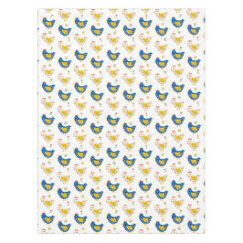 Scandinavische Gele & Blauwe Grappige Kuikens Pase Tafelkleed