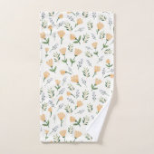 Scandinavische gele bloem bad handdoek (Handdoek)