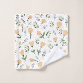 Scandinavische gele bloem bad handdoek (Wasdoekje)