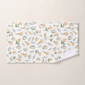Scandinavische gele bloem bad handdoek (Handdoek)