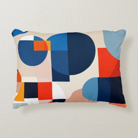 Scandinavische geometrische Abstracte kunst uit he Accent Kussen (Voorkant)