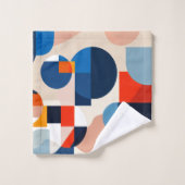Scandinavische geometrische Abstracte kunst uit he Bad Handdoek (Wasdoekje)