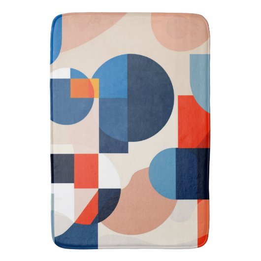 Scandinavische geometrische Abstracte kunst uit he Badmat (Voorkant Verticaal)