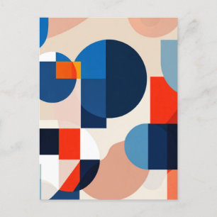 Scandinavische geometrische Abstracte kunst uit he Briefkaart