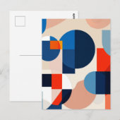 Scandinavische geometrische Abstracte kunst uit he Briefkaart (Voorkant / Achterkant)