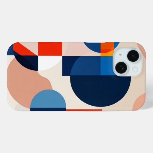 Scandinavische geometrische Abstracte kunst uit he Case-Mate iPhone Case (Achterkant (horizontaal))