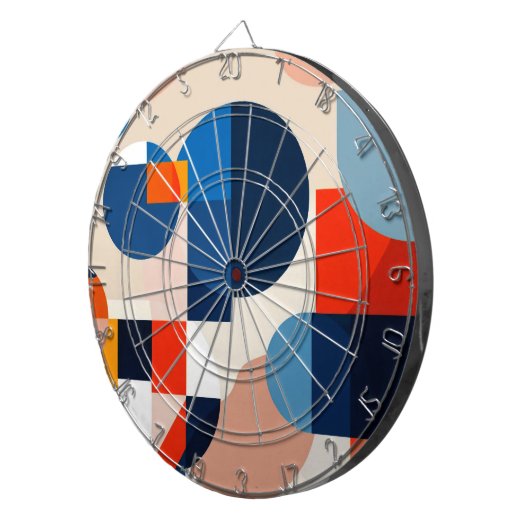 Scandinavische geometrische Abstracte kunst uit he Dartbord (Voorkant Rechts)