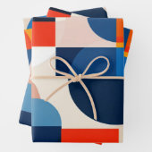 Scandinavische geometrische Abstracte kunst uit he Inpakpapier Vel (In situ)