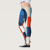 Scandinavische geometrische Abstracte kunst uit he Leggings (Links)