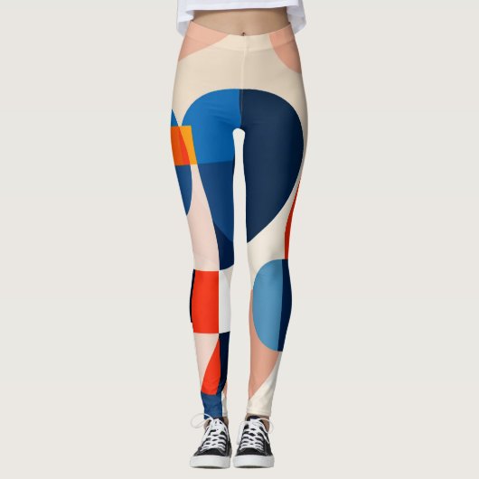 Scandinavische geometrische Abstracte kunst uit he Leggings (Voorkant)
