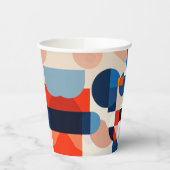 Scandinavische geometrische Abstracte kunst uit he Papieren Bekers (Links)