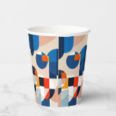 Scandinavische geometrische Abstracte kunst uit he Papieren Bekers (Rechts)