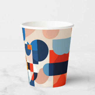 Scandinavische geometrische Abstracte kunst uit he Papieren Bekers