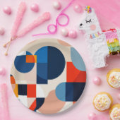 Scandinavische geometrische Abstracte kunst uit he Papieren Bordje (Feest)