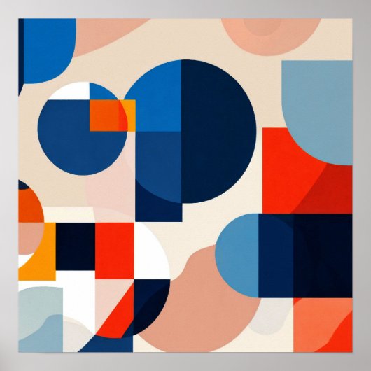 Scandinavische geometrische Abstracte kunst uit he Poster (Voorkant)