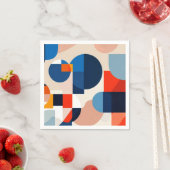 Scandinavische geometrische Abstracte kunst uit he Servet (Insitu)